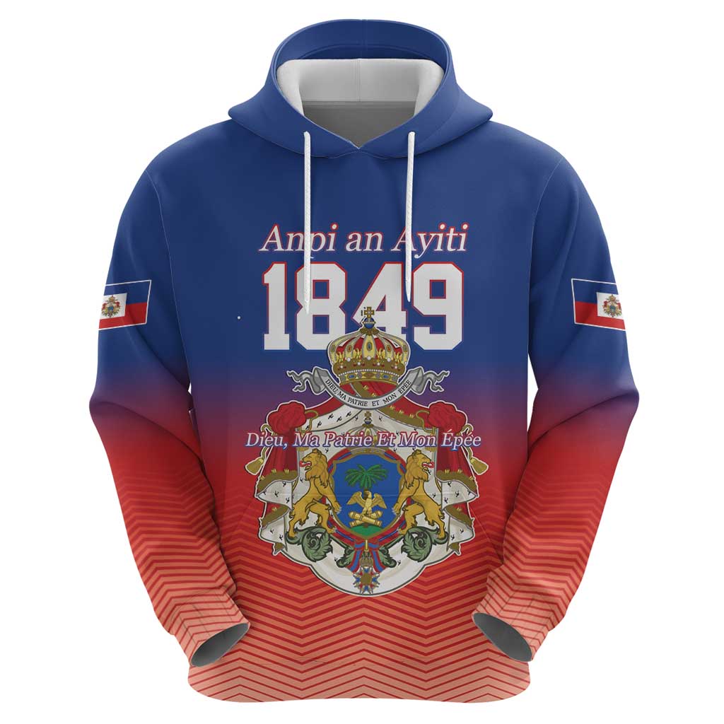 Personalized Haiti Second Empire Zip Hoodie Anpi an Ayiti 1849-1859