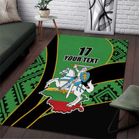 Republic of Lithuana Rugby Area Rug Sporty Style