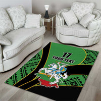 Republic of Lithuana Rugby Area Rug Sporty Style