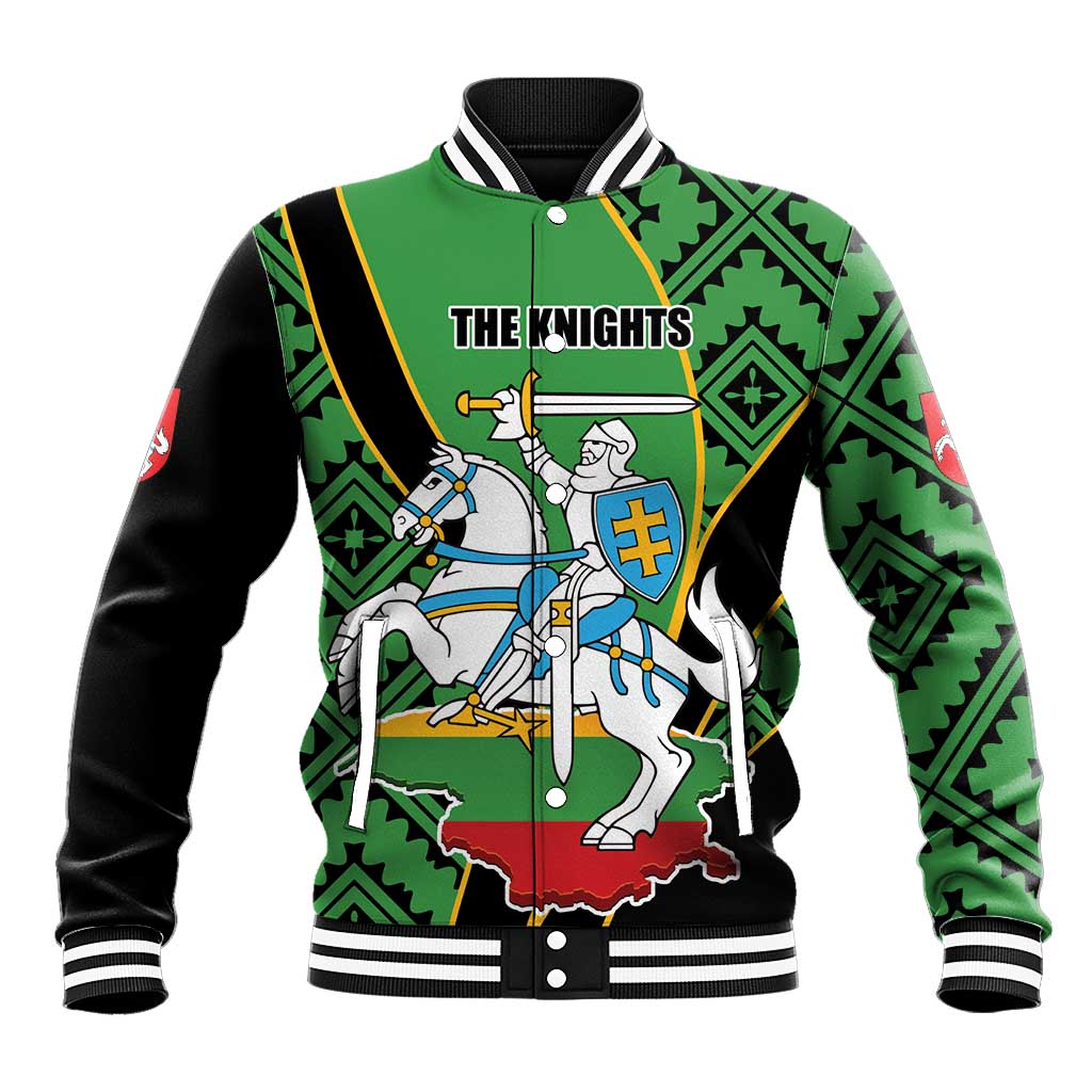 Republic of Lithuana Rugby Baseball Jacket Sporty Style