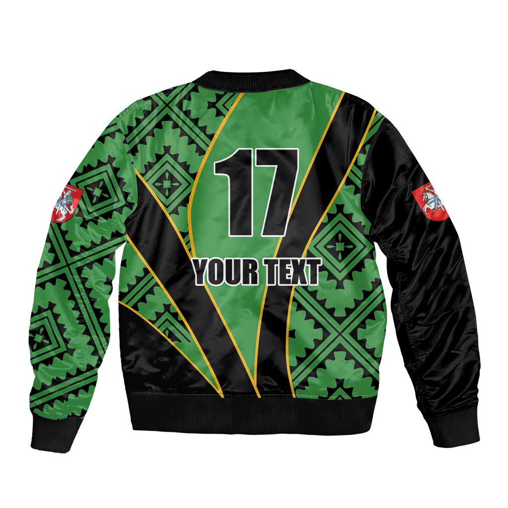 Republic of Lithuana Rugby Bomber Jacket Sporty Style