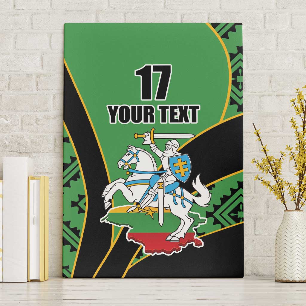 Republic of Lithuana Rugby Canvas Wall Art Sporty Style