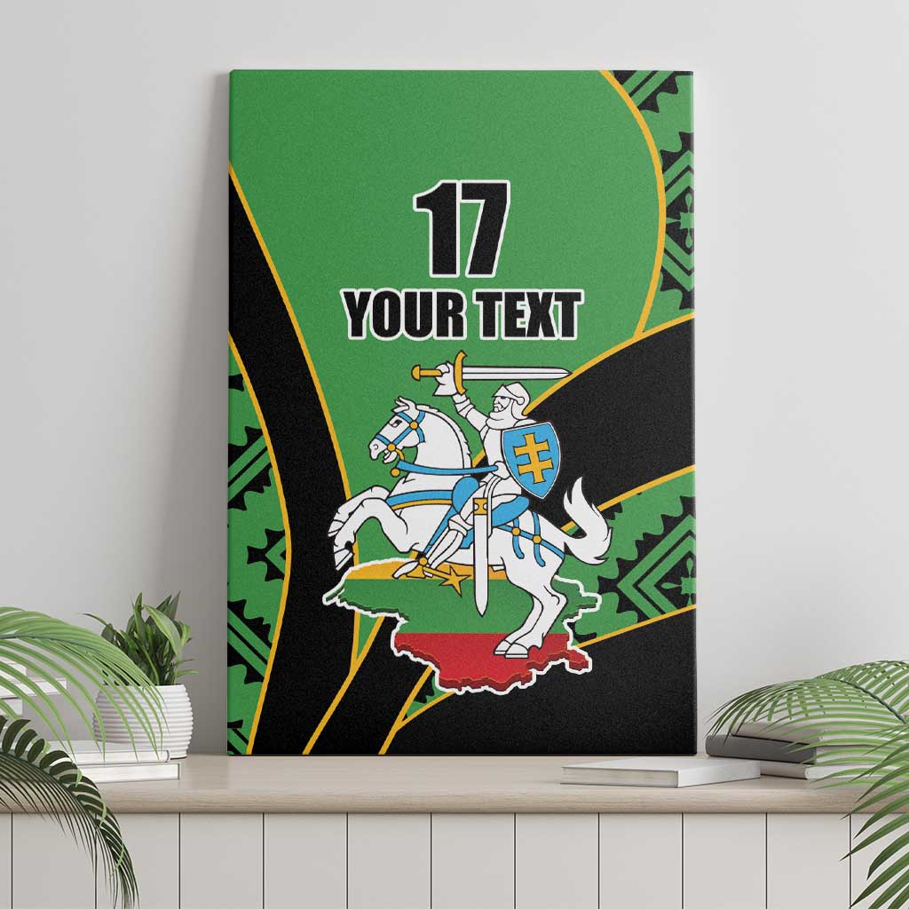 Republic of Lithuana Rugby Canvas Wall Art Sporty Style