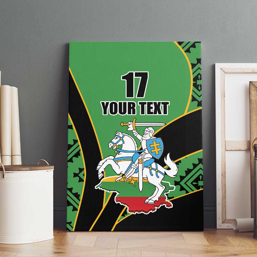 Republic of Lithuana Rugby Canvas Wall Art Sporty Style
