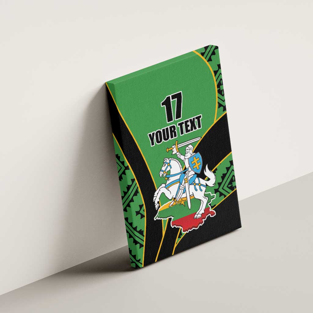 Republic of Lithuana Rugby Canvas Wall Art Sporty Style