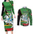Republic of Lithuana Rugby Couples Matching Long Sleeve Bodycon Dress and Long Sleeve Button Shirt Sporty Style