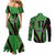 Republic of Lithuana Rugby Couples Matching Mermaid Dress and Long Sleeve Button Shirt Sporty Style