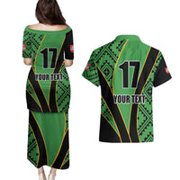 Republic of Lithuana Rugby Couples Matching Puletasi and Hawaiian Shirt Sporty Style