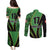 Republic of Lithuana Rugby Couples Matching Puletasi and Long Sleeve Button Shirt Sporty Style
