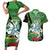 Republic of Lithuana Rugby Couples Matching Short Sleeve Bodycon Dress and Hawaiian Shirt Sporty Style