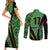 Republic of Lithuana Rugby Couples Matching Short Sleeve Bodycon Dress and Long Sleeve Button Shirt Sporty Style