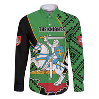 Republic of Lithuana Rugby Family Matching Long Sleeve Bodycon Dress and Hawaiian Shirt Sporty Style