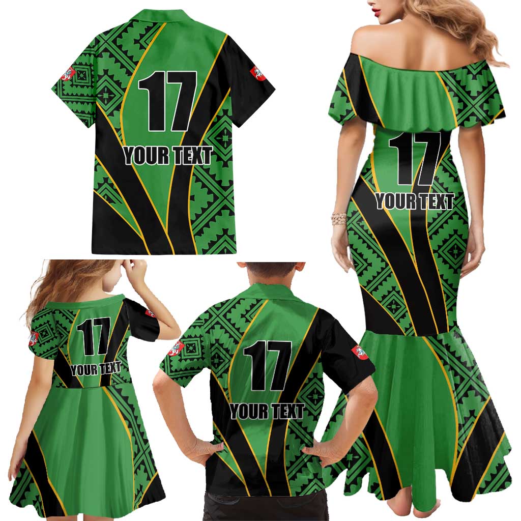 Republic of Lithuana Rugby Family Matching Mermaid Dress and Hawaiian Shirt Sporty Style