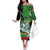 Republic of Lithuana Rugby Family Matching Off The Shoulder Long Sleeve Dress and Hawaiian Shirt Sporty Style