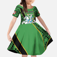 Republic of Lithuana Rugby Family Matching Off Shoulder Maxi Dress and Hawaiian Shirt Sporty Style