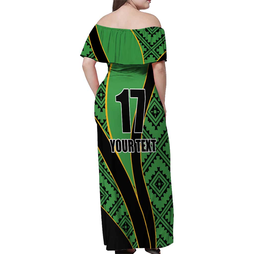 Republic of Lithuana Rugby Family Matching Off Shoulder Maxi Dress and Hawaiian Shirt Sporty Style