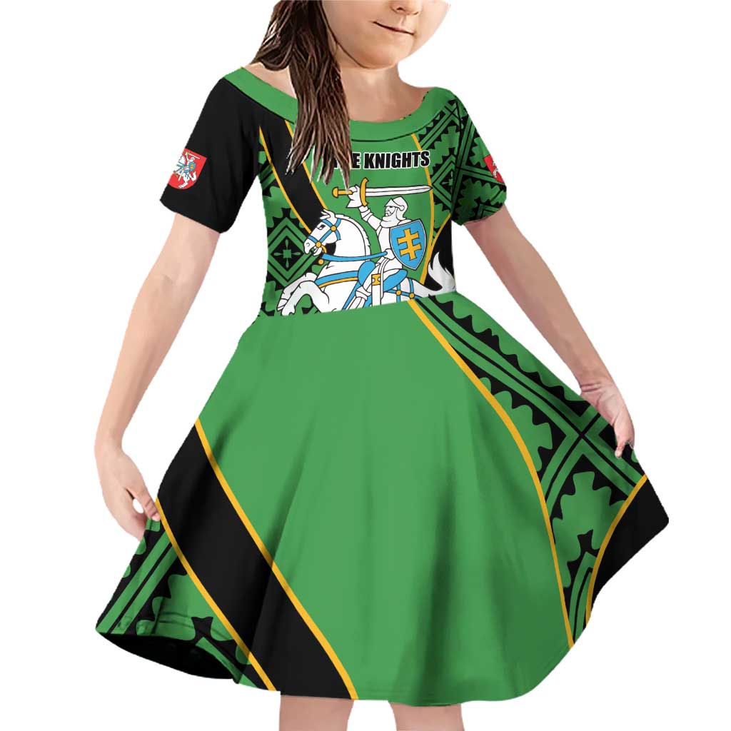 Republic of Lithuana Rugby Family Matching Off Shoulder Short Dress and Hawaiian Shirt Sporty Style