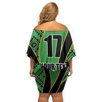 Republic of Lithuana Rugby Family Matching Off Shoulder Short Dress and Hawaiian Shirt Sporty Style