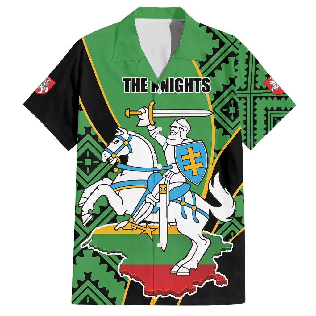 Republic of Lithuana Rugby Family Matching Puletasi and Hawaiian Shirt Sporty Style