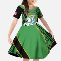 Republic of Lithuana Rugby Family Matching Short Sleeve Bodycon Dress and Hawaiian Shirt Sporty Style