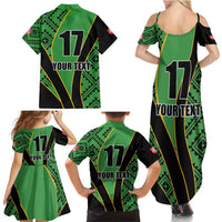Republic of Lithuana Rugby Family Matching Summer Maxi Dress and Hawaiian Shirt Sporty Style
