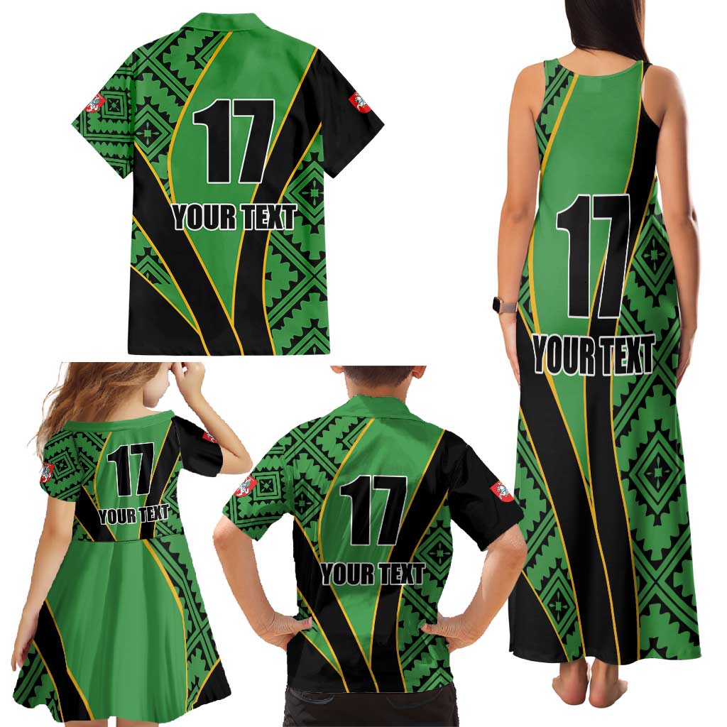 Republic of Lithuana Rugby Family Matching Tank Maxi Dress and Hawaiian Shirt Sporty Style