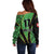 Republic of Lithuana Rugby Off Shoulder Sweater Sporty Style