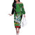 Republic of Lithuana Rugby Off The Shoulder Long Sleeve Dress Sporty Style