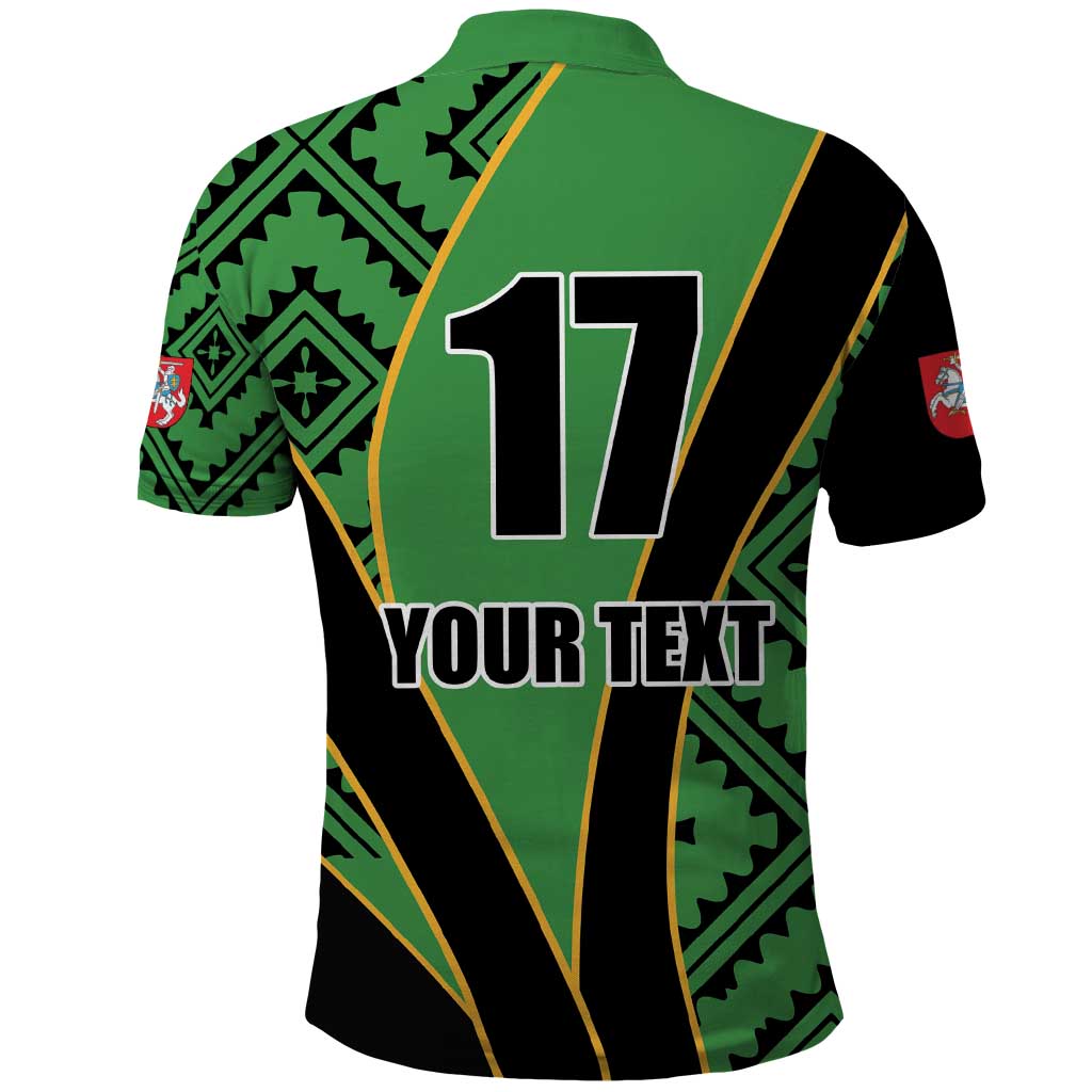 Republic of Lithuana Rugby Polo Shirt Sporty Style