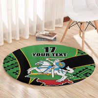Republic of Lithuana Rugby Round Carpet Sporty Style
