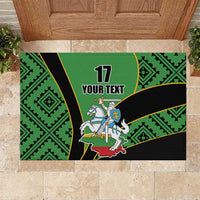 Republic of Lithuana Rugby Rubber Doormat Sporty Style