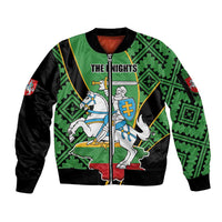 Republic of Lithuana Rugby Sleeve Zip Bomber Jacket Sporty Style