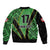 Republic of Lithuana Rugby Sleeve Zip Bomber Jacket Sporty Style
