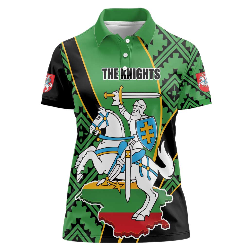 Republic of Lithuana Rugby Women Polo Shirt Sporty Style LT17 - Wonder Print Shop