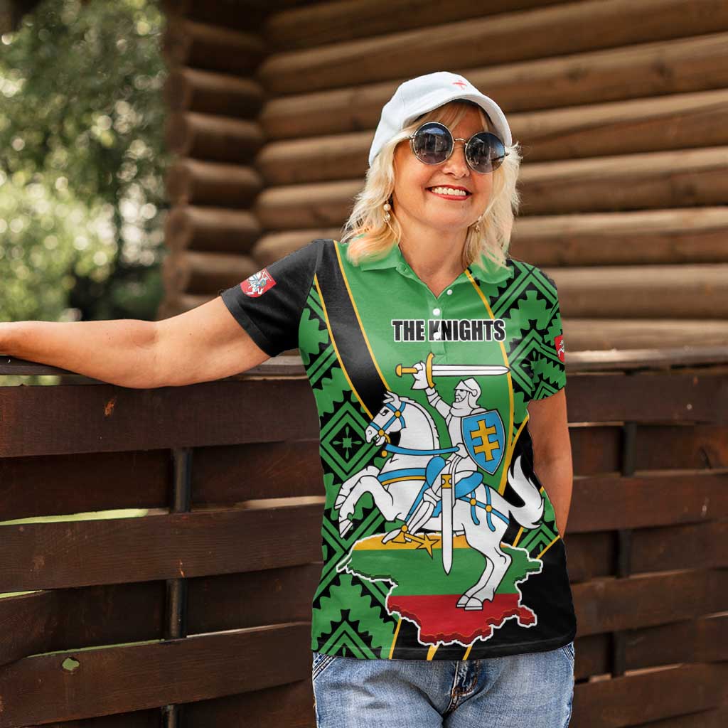 Republic of Lithuana Rugby Women Polo Shirt Sporty Style LT17 - Wonder Print Shop