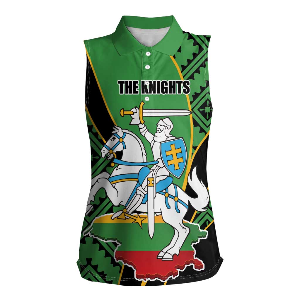 Republic of Lithuana Rugby Women Sleeveless Polo Shirt Sporty Style LT17 - Wonder Print Shop