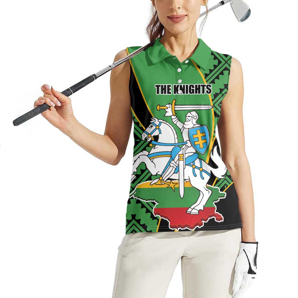 Republic of Lithuana Rugby Women Sleeveless Polo Shirt Sporty Style LT17 - Wonder Print Shop