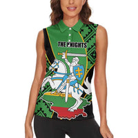 Republic of Lithuana Rugby Women Sleeveless Polo Shirt Sporty Style LT17 - Wonder Print Shop
