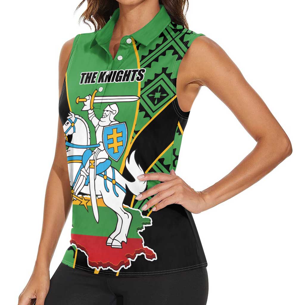 Republic of Lithuana Rugby Women Sleeveless Polo Shirt Sporty Style LT17 - Wonder Print Shop