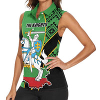 Republic of Lithuana Rugby Women Sleeveless Polo Shirt Sporty Style LT17 - Wonder Print Shop