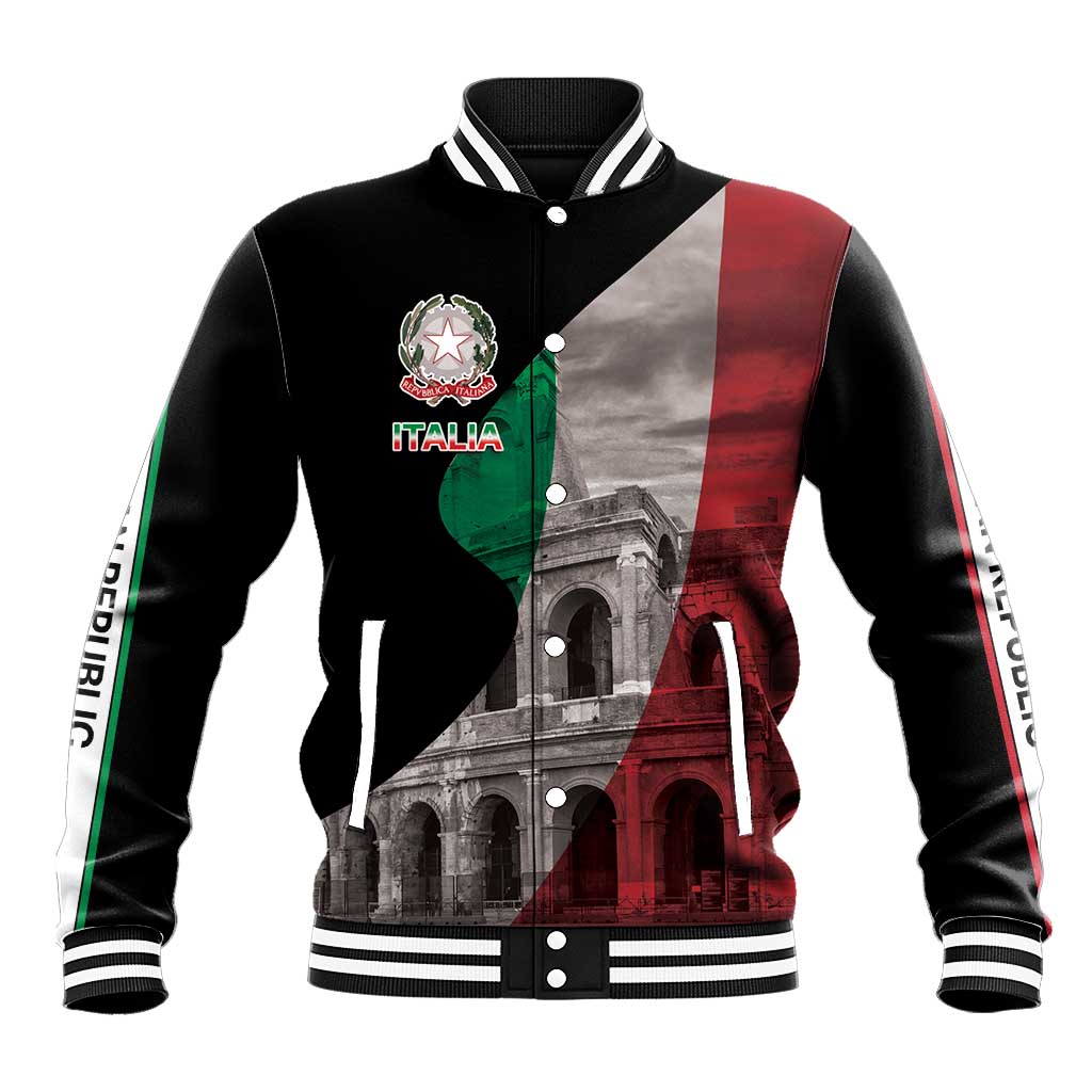 Italian Republic The Pantheon Baseball Jacket Emblema della Repubblica Italiana