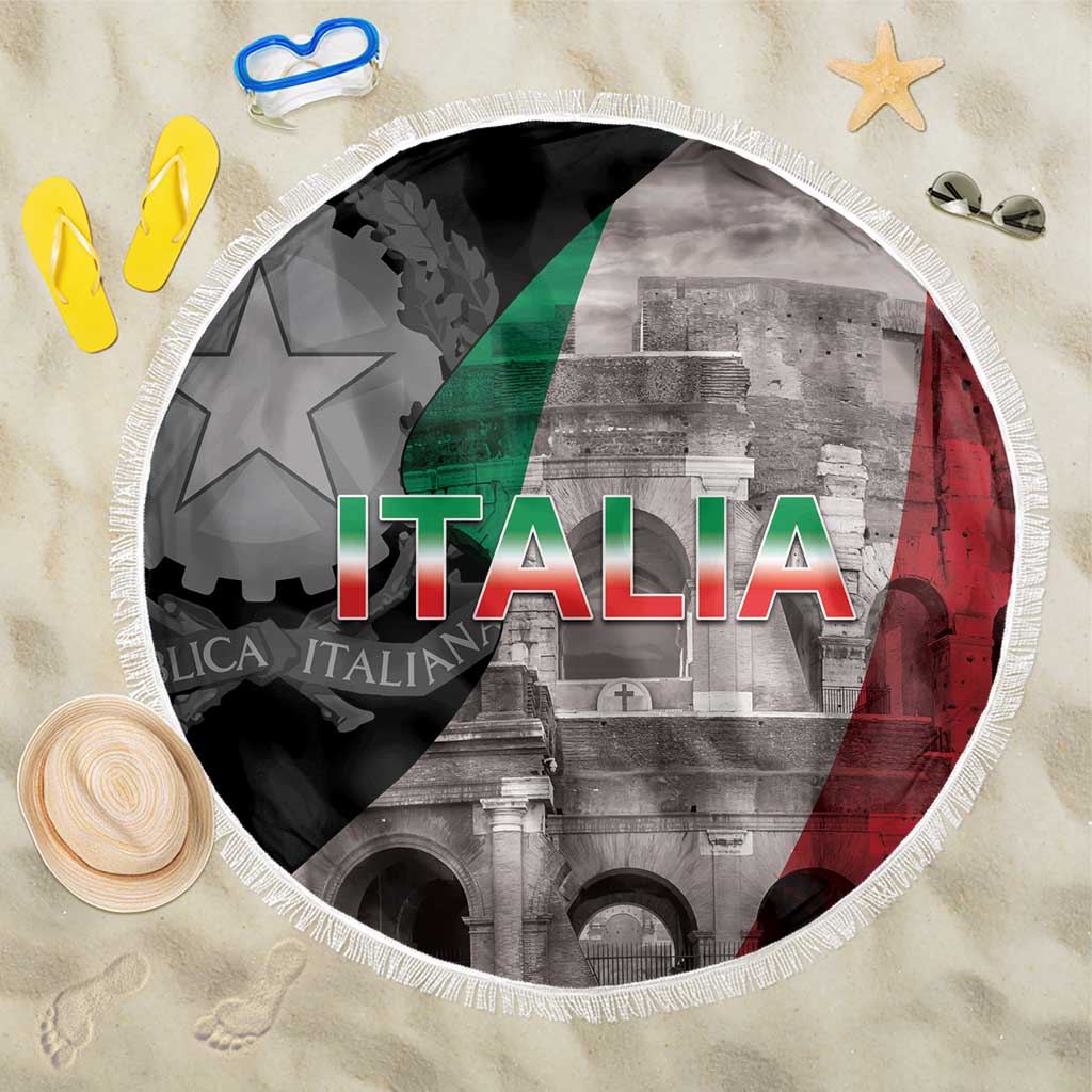 Italian Republic The Pantheon Beach Blanket Emblema della Repubblica Italiana