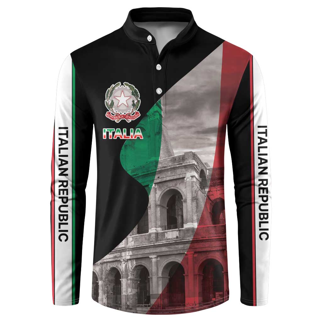 Italian Republic The Pantheon Button Sweatshirt Emblema della Repubblica Italiana