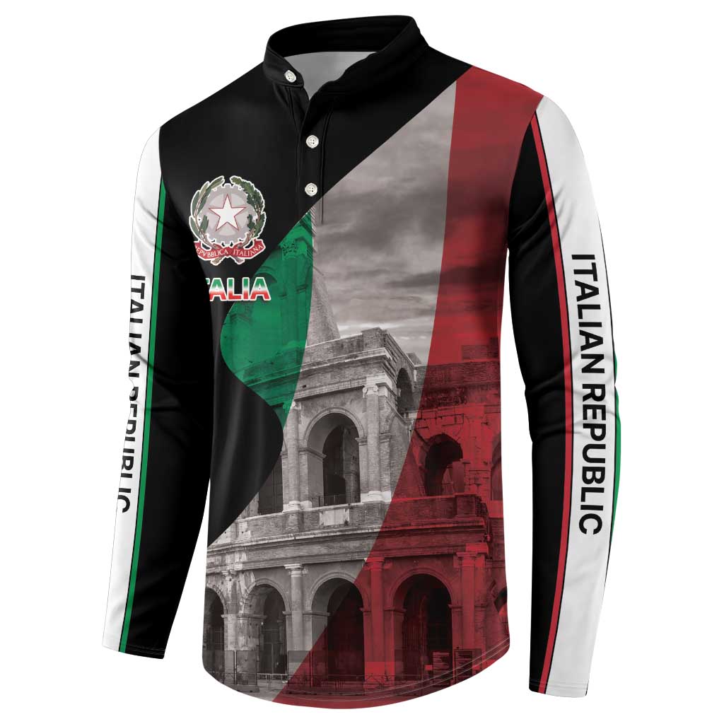 Italian Republic The Pantheon Button Sweatshirt Emblema della Repubblica Italiana