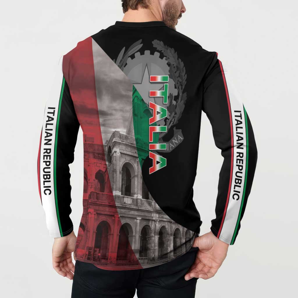 Italian Republic The Pantheon Button Sweatshirt Emblema della Repubblica Italiana