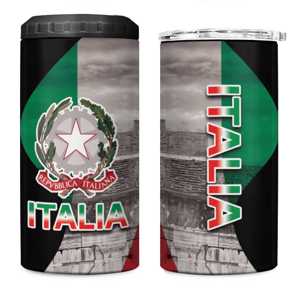 Italian Republic The Pantheon 4 in 1 Can Cooler Tumbler Emblema della Repubblica Italiana