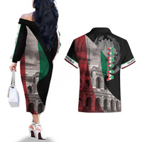 Italian Republic The Pantheon Couples Matching Off The Shoulder Long Sleeve Dress and Hawaiian Shirt Emblema della Repubblica Italiana