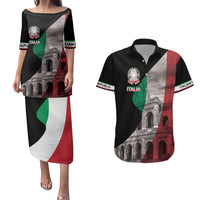 Italian Republic The Pantheon Couples Matching Puletasi and Hawaiian Shirt Emblema della Repubblica Italiana