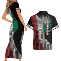 Italian Republic The Pantheon Couples Matching Short Sleeve Bodycon Dress and Hawaiian Shirt Emblema della Repubblica Italiana