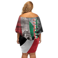 Italian Republic The Pantheon Family Matching Off Shoulder Short Dress and Hawaiian Shirt Emblema della Repubblica Italiana